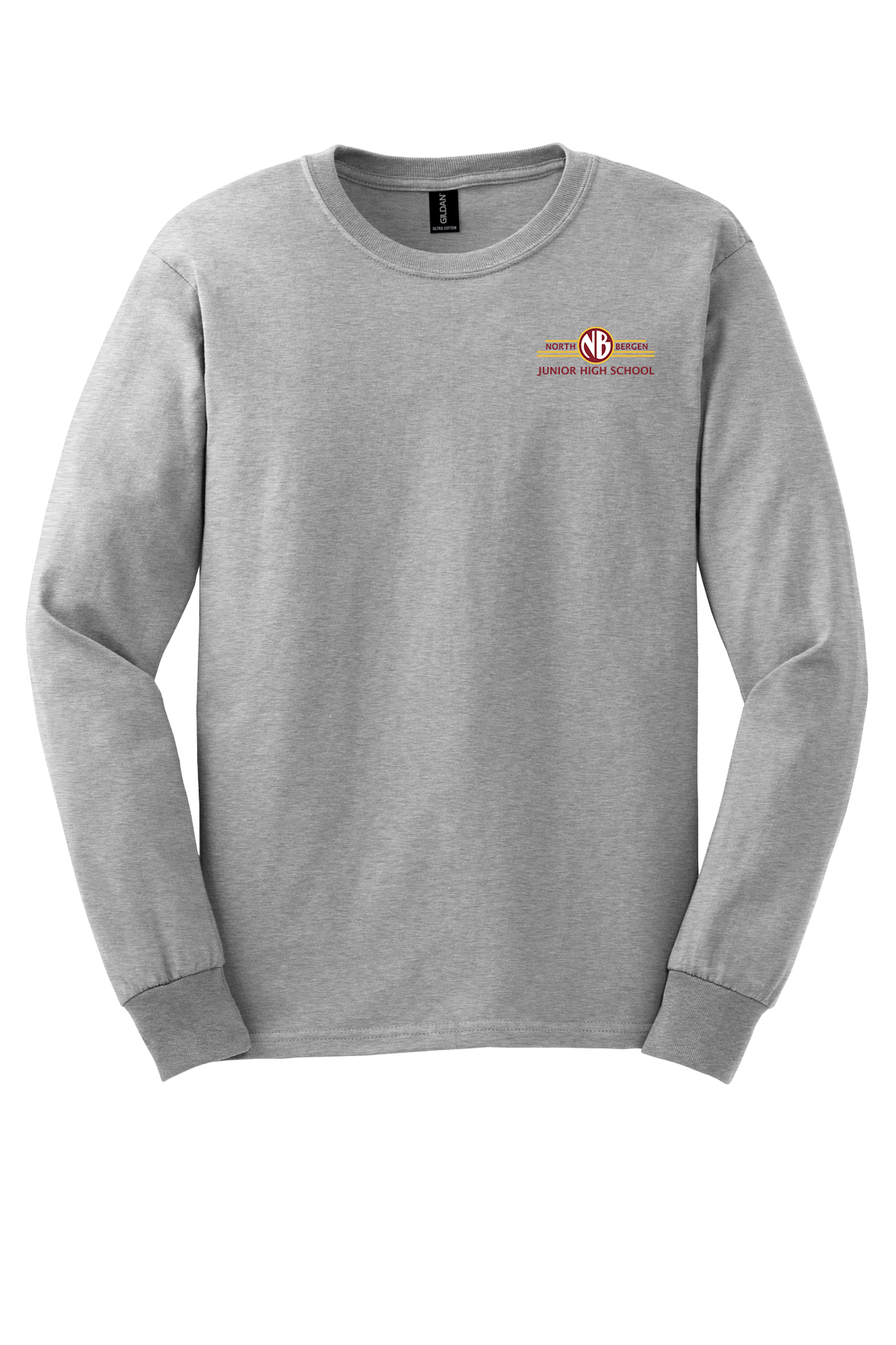 North Bergen Junior High School Printed Long Sleeve Tee Shirt